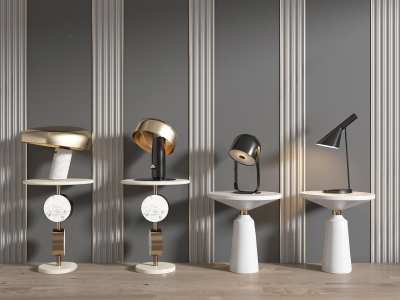 现代台灯组合3D模型下载